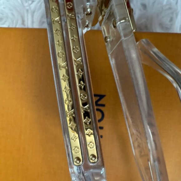 LOUIS VUITTON Acetate 1.1 Millionaires Sunglasses Transparent Yellow Ombre Lense - Picture 8 of 11